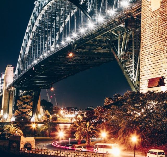 Australian city at night